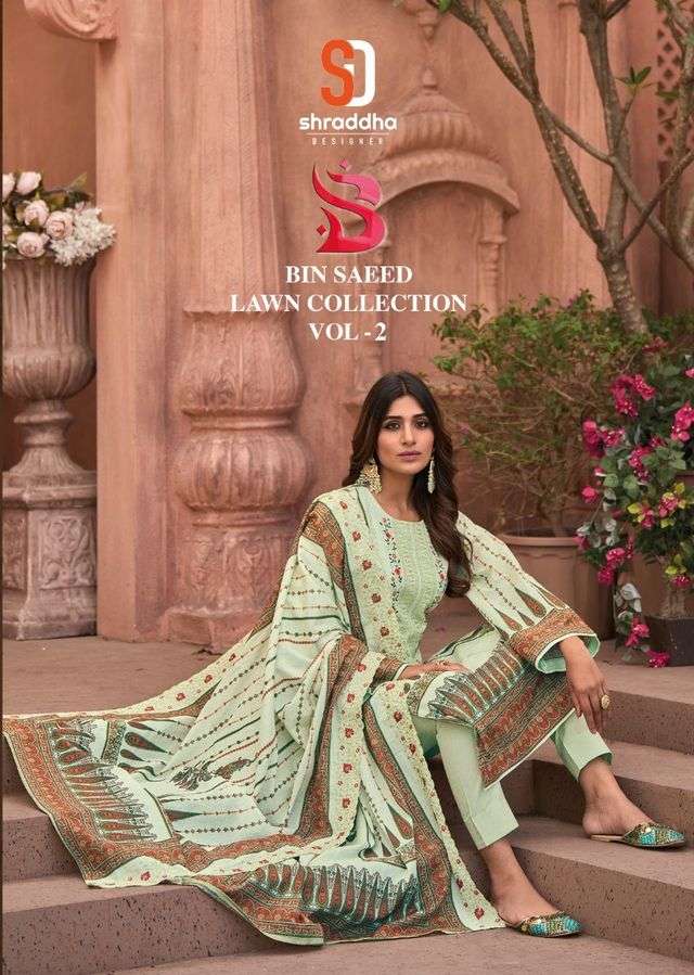 SHRADDHA DESIGNER BIN SAEED LAWN COLLECTION VOL 2